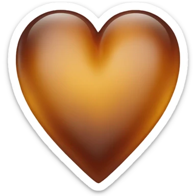 Amber color heart sticker
