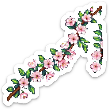 cherry blossom branch sticker
