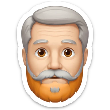older bearded man sticker