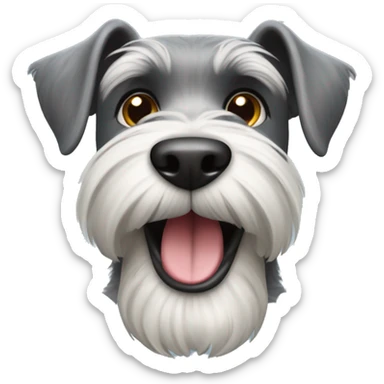 happy schnauzer dog sticker