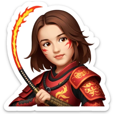 Fire-Wielding Samurai sticker