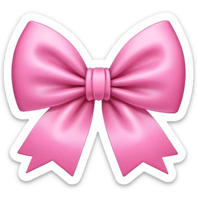 Cute pink aesthetic bow sticker