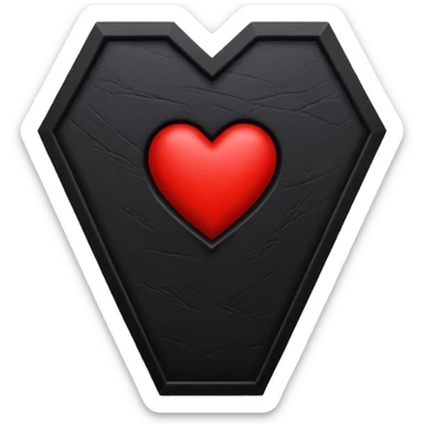 goth themed heart with coffin sticker
