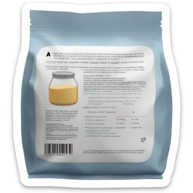 bag of whey protein sticker