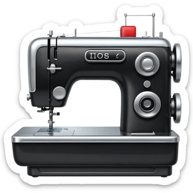 contemporary sewing machine sticker