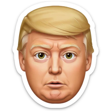 photorealistic Donald Trump real face sticker