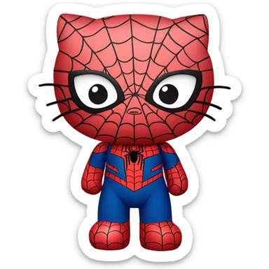 hello kitty spider-man  sticker