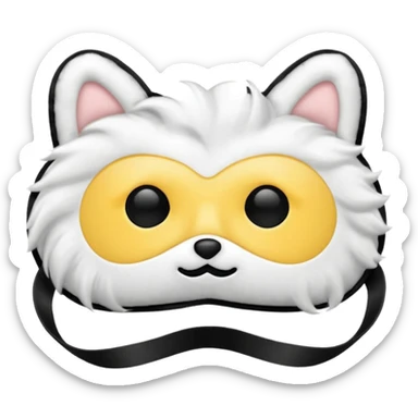 fluffy sleep mask sticker