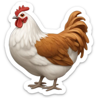 Un caca sur du poulet sticker