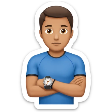 man with sport Watch sticker