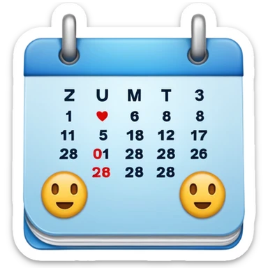 2026/ 03/ 08 Calendar Emoji Ai sticker