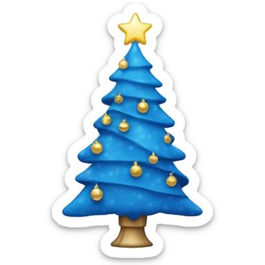 Blue christmas tree sticker