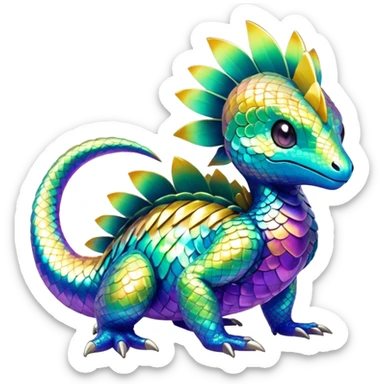 Shiny Exotic Tropical Pokémon-Fakémon-hybrid-creature (full body) sticker