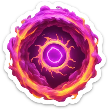 Nether portal neon sticker