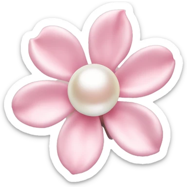Pearl light pink flower sticker