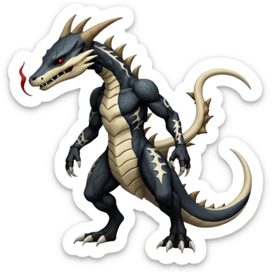  Venom-Marowak-Salandit-hybrid-fantasy-creature (full body) with markings sticker
