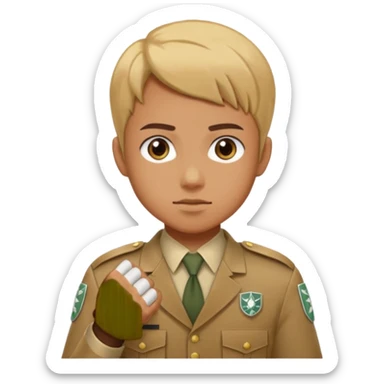 Shinzou wo sasageyo and fist on the chest sticker