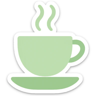 pale green steamed cup sticker