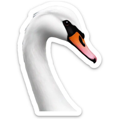 Black and white hybrid swan  sticker