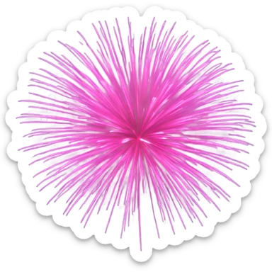Singular pink firework sticker