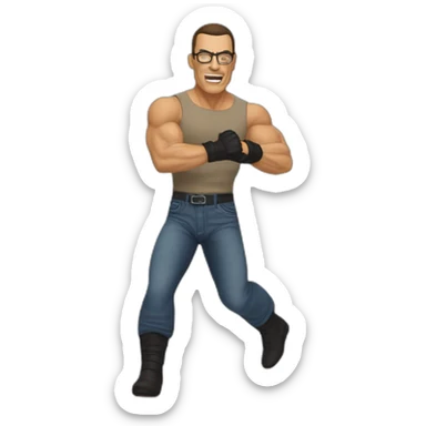 Jeanclaude-vandamme-kick sticker