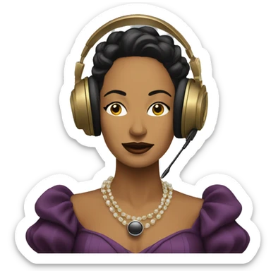 countess listening music sticker
