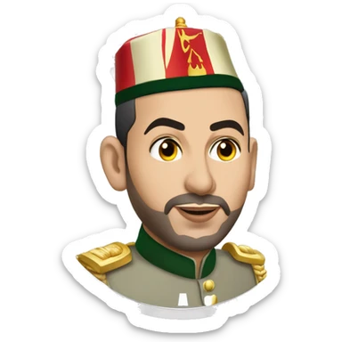 Mohammed VI montre le numéro 106 sticker