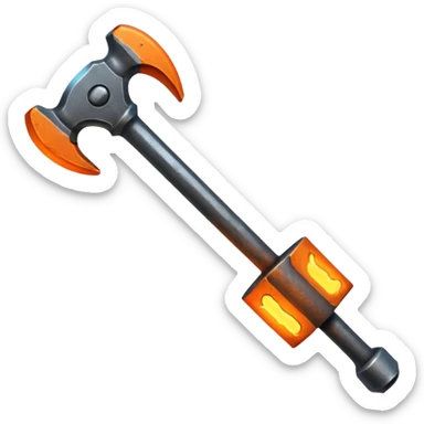 hot metal rod, iron, blacksmith sticker