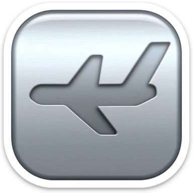 icono de aeropuerto con textura metálica sticker