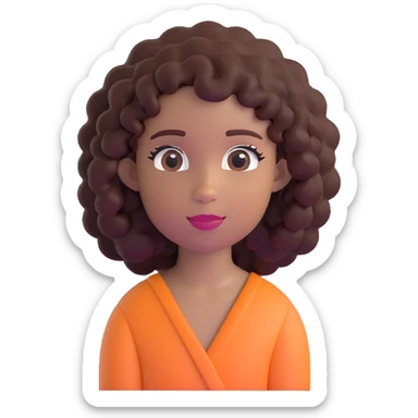pretty black girl with curly hair sticker