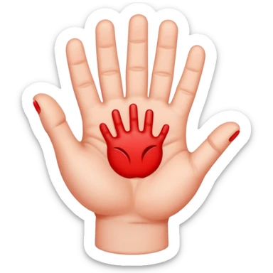 rash baby hand sticker