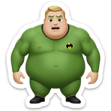 green fat mr incredible farting sticker