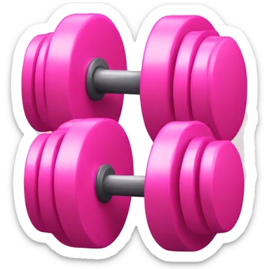 Pink weights  sticker