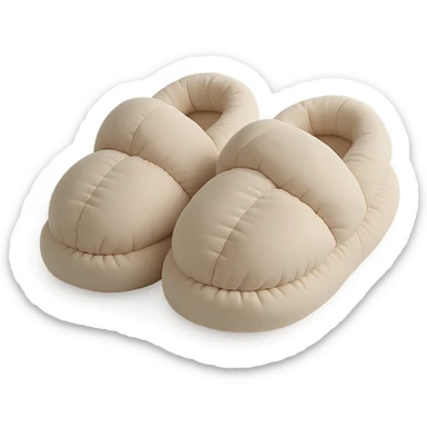bedroom slippers, soft and plushy cushion style sticker