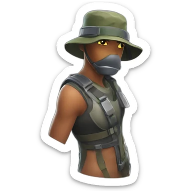 Fortnite mae chapter 4 season 4 with bucket hat on sticker