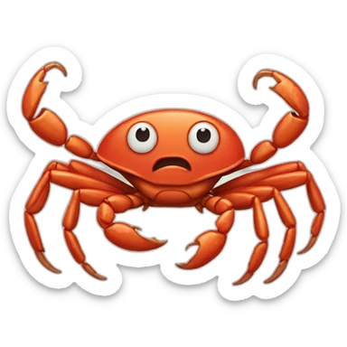 Crab-crazy-crab sticker