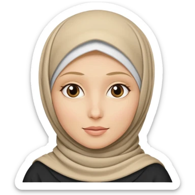 Hijab blond sticker