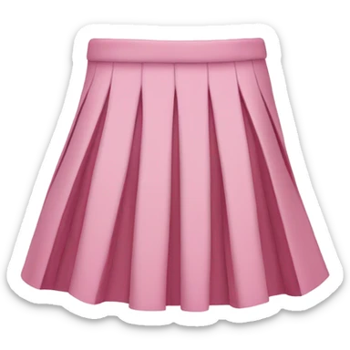  Pink pleated mini skirt, isolated sticker