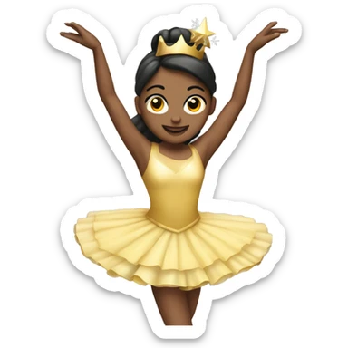 Bailarina con atuendo navideño sticker