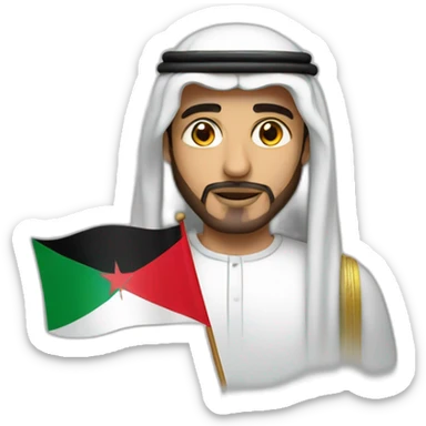 arab man with jordan flag sticker