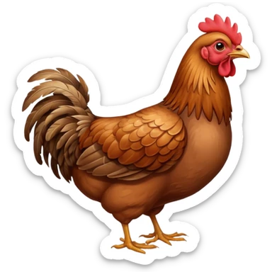 High resolution of A hen  sticker