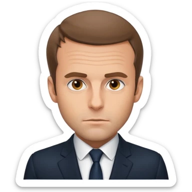 Emanuel macron qui se pose une question sticker