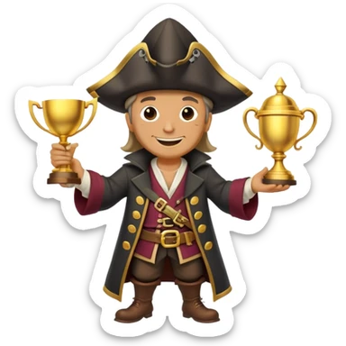 pirate wizard winning a trophy sticker