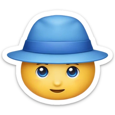 blue hat sticker