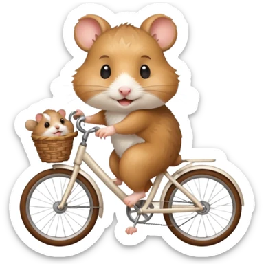 hamster cyclist sticker