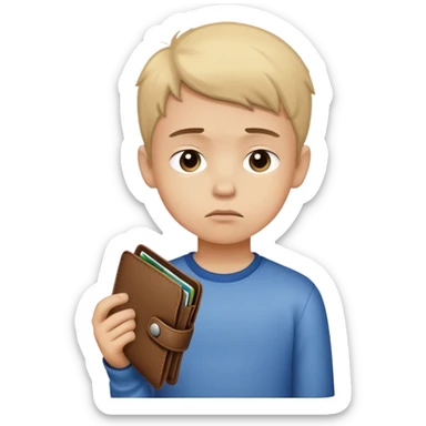 boy looses all his money sticker