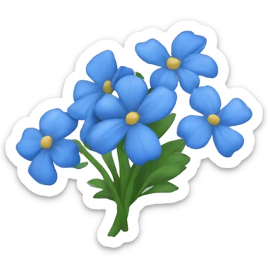 Flor azul sticker