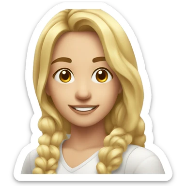 smiling girl taking selfie indoors sticker