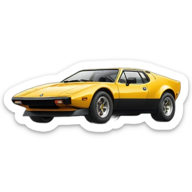 hiperrealista-De Tomaso Pantera versión competición sticker