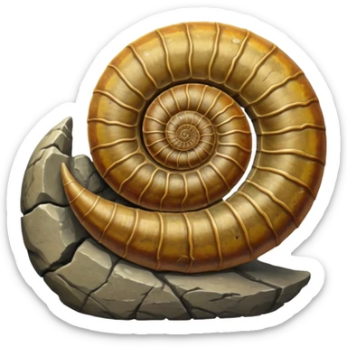 Ammonite avec trilobites sticker
